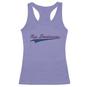 Dominican Republic Racerback Tank Top Rep Dominicana Vintage Flag Baseball Script TS10 Violet Print Your Wear