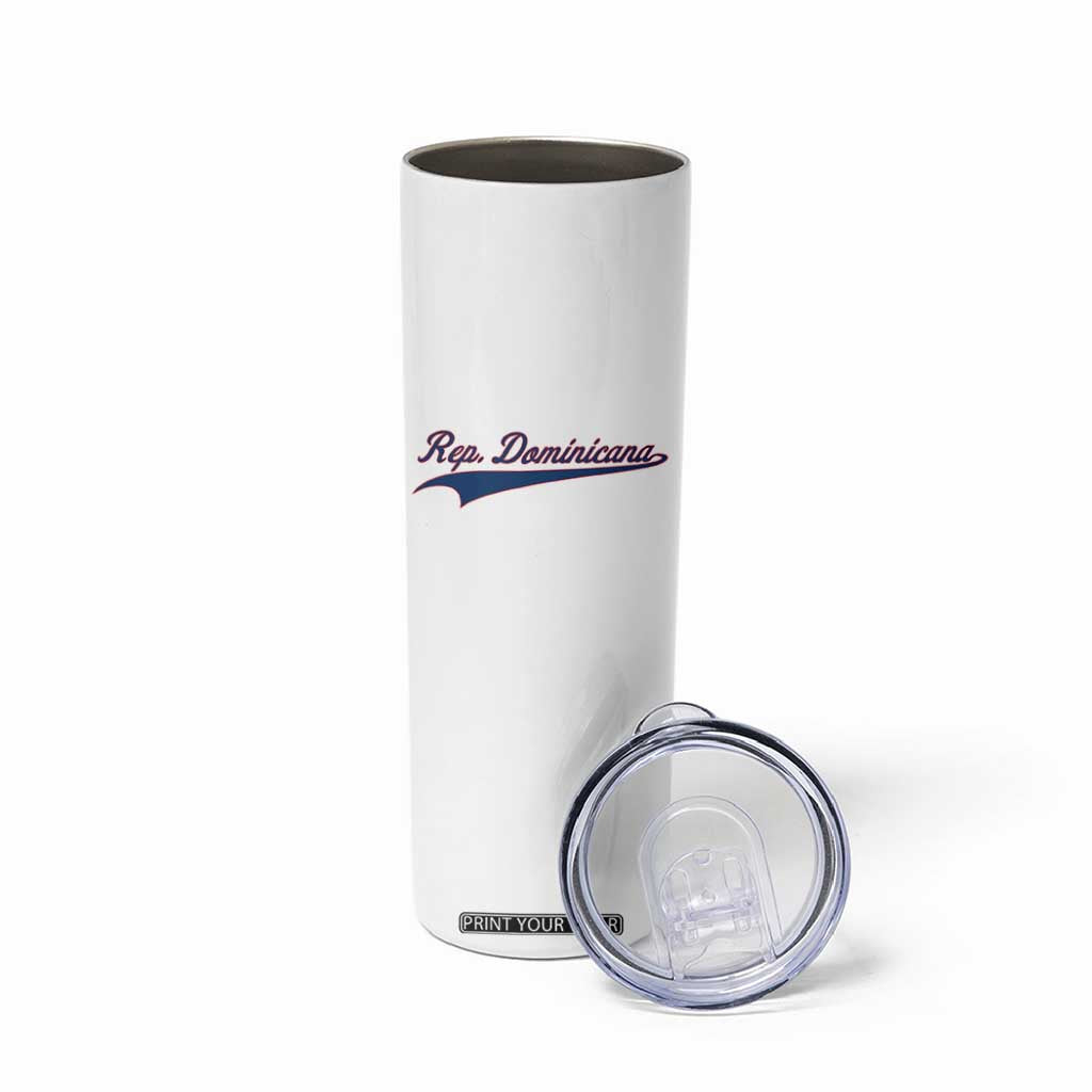 Dominican Republic Skinny Tumbler Rep Dominicana Vintage Flag Baseball Script TS10 Print Your Wear