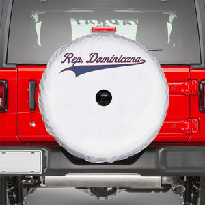 Dominican Republic Spare Tire Cover Rep Dominicana Vintage Flag Baseball Script TS10 White Print Your Wear