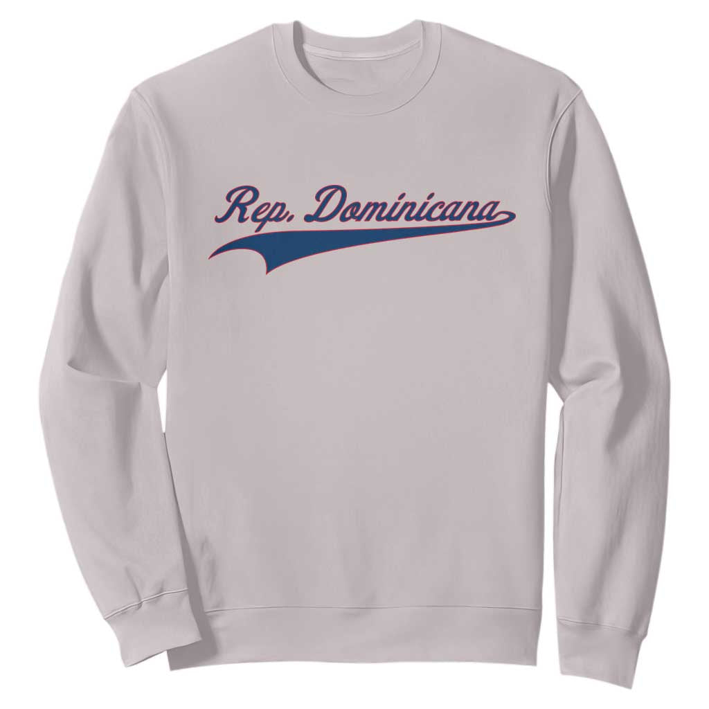 Dominican Republic Sweatshirt Rep Dominicana Vintage Flag Baseball Script TS10 Ice Gray Print Your Wear