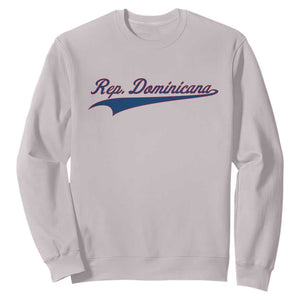 Dominican Republic Sweatshirt Rep Dominicana Vintage Flag Baseball Script TS10 Ice Gray Print Your Wear