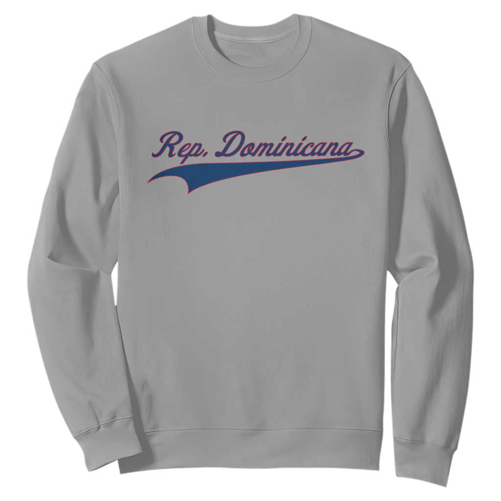 Dominican Republic Sweatshirt Rep Dominicana Vintage Flag Baseball Script TS10 Sport Gray Print Your Wear