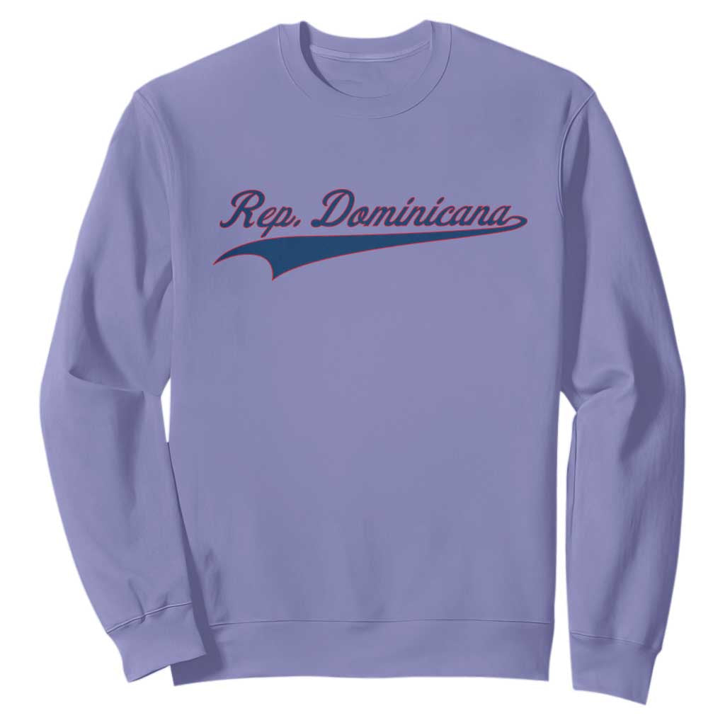 Dominican Republic Sweatshirt Rep Dominicana Vintage Flag Baseball Script TS10 Violet Print Your Wear