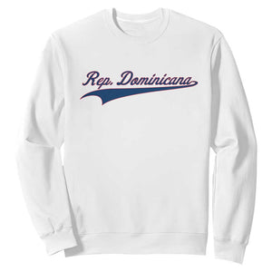 Dominican Republic Sweatshirt Rep Dominicana Vintage Flag Baseball Script TS10 White Print Your Wear