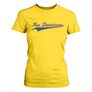 Dominican Republic T Shirt For Women Rep Dominicana Vintage Flag Baseball Script TS10 Daisy Print Your Wear