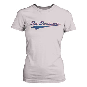 Dominican Republic T Shirt For Women Rep Dominicana Vintage Flag Baseball Script TS10 Ice Gray Print Your Wear