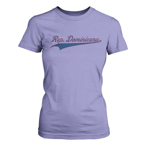 Dominican Republic T Shirt For Women Rep Dominicana Vintage Flag Baseball Script TS10 Violet Print Your Wear