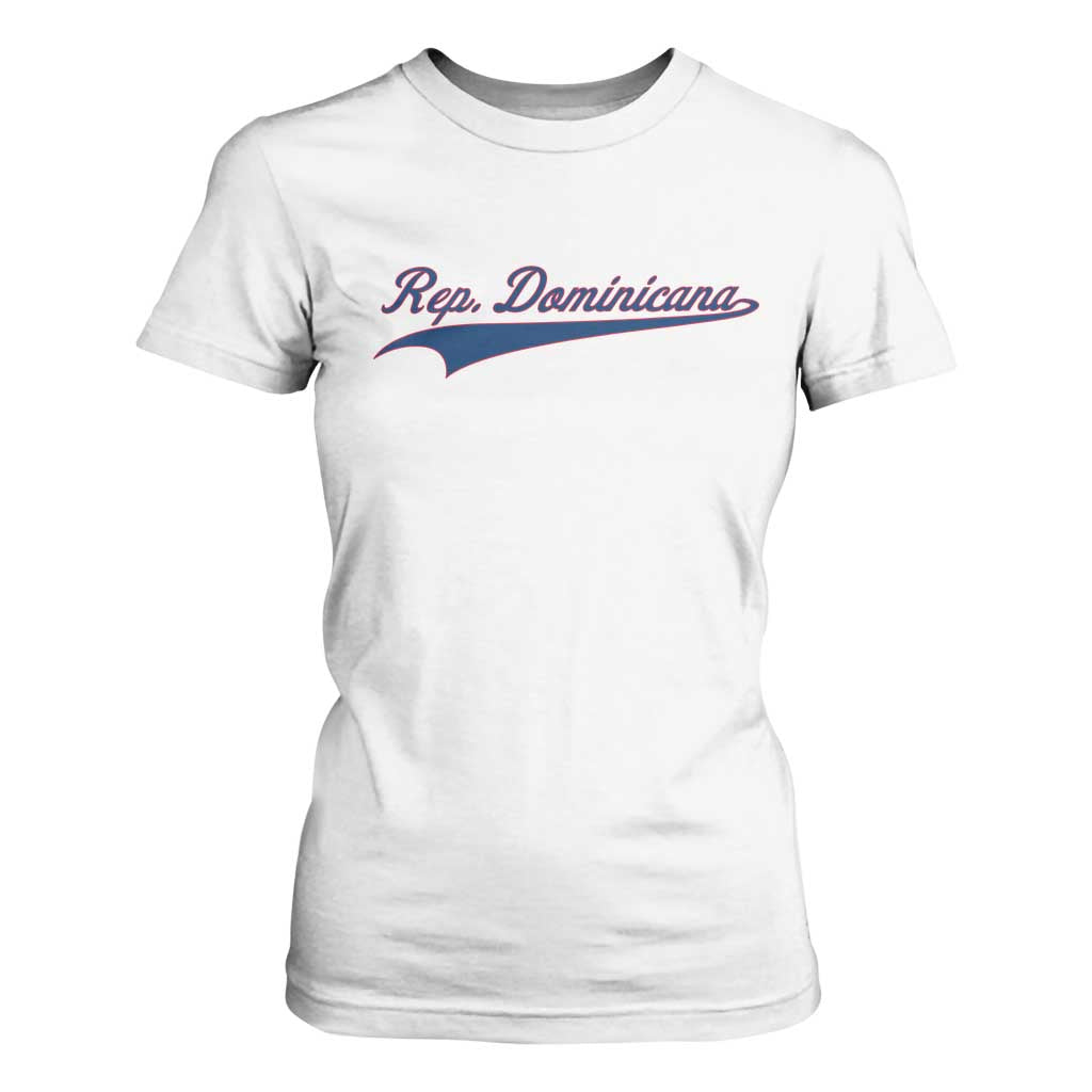 Dominican Republic T Shirt For Women Rep Dominicana Vintage Flag Baseball Script TS10 White Print Your Wear
