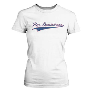 Dominican Republic T Shirt For Women Rep Dominicana Vintage Flag Baseball Script TS10 White Print Your Wear