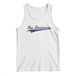 Dominican Republic Tank Top Rep Dominicana Vintage Flag Baseball Script TS10 White Print Your Wear