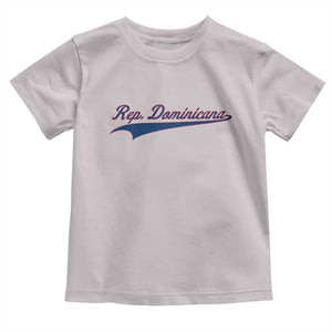Dominican Republic Toddler T Shirt Rep Dominicana Vintage Flag Baseball Script TS10 Ice Gray Print Your Wear