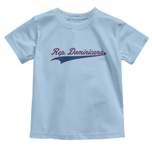 Dominican Republic Toddler T Shirt Rep Dominicana Vintage Flag Baseball Script TS10 Light Blue Print Your Wear