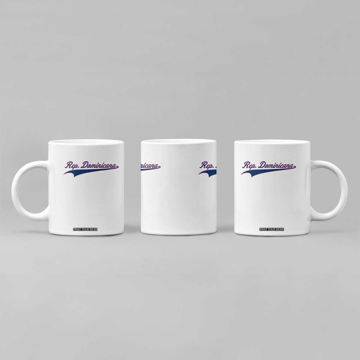 Dominican Republic Coffee Mug Rep Dominicana Vintage Flag Baseball Script TS10 Print Your Wear