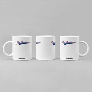 Dominican Republic Coffee Mug Rep Dominicana Vintage Flag Baseball Script TS10 Print Your Wear