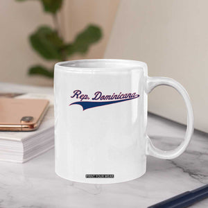 Dominican Republic Coffee Mug Rep Dominicana Vintage Flag Baseball Script TS10 Print Your Wear