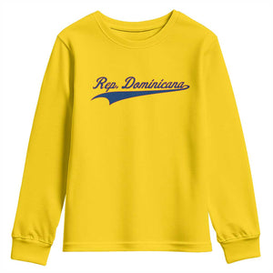 Dominican Republic Youth Sweatshirt Rep Dominicana Vintage Flag Baseball Script TS10 Daisy Print Your Wear