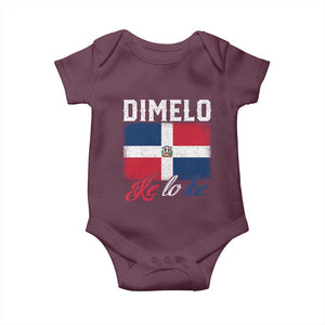 Dimelo Ke Lo Ke Dominican Republic Flag Baby Onesie TS10 Maroon Print Your Wear