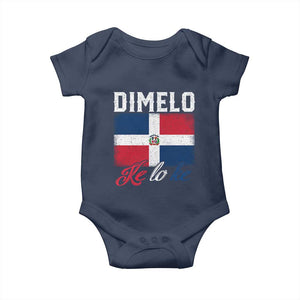 Dimelo Ke Lo Ke Dominican Republic Flag Baby Onesie TS10 Navy Print Your Wear