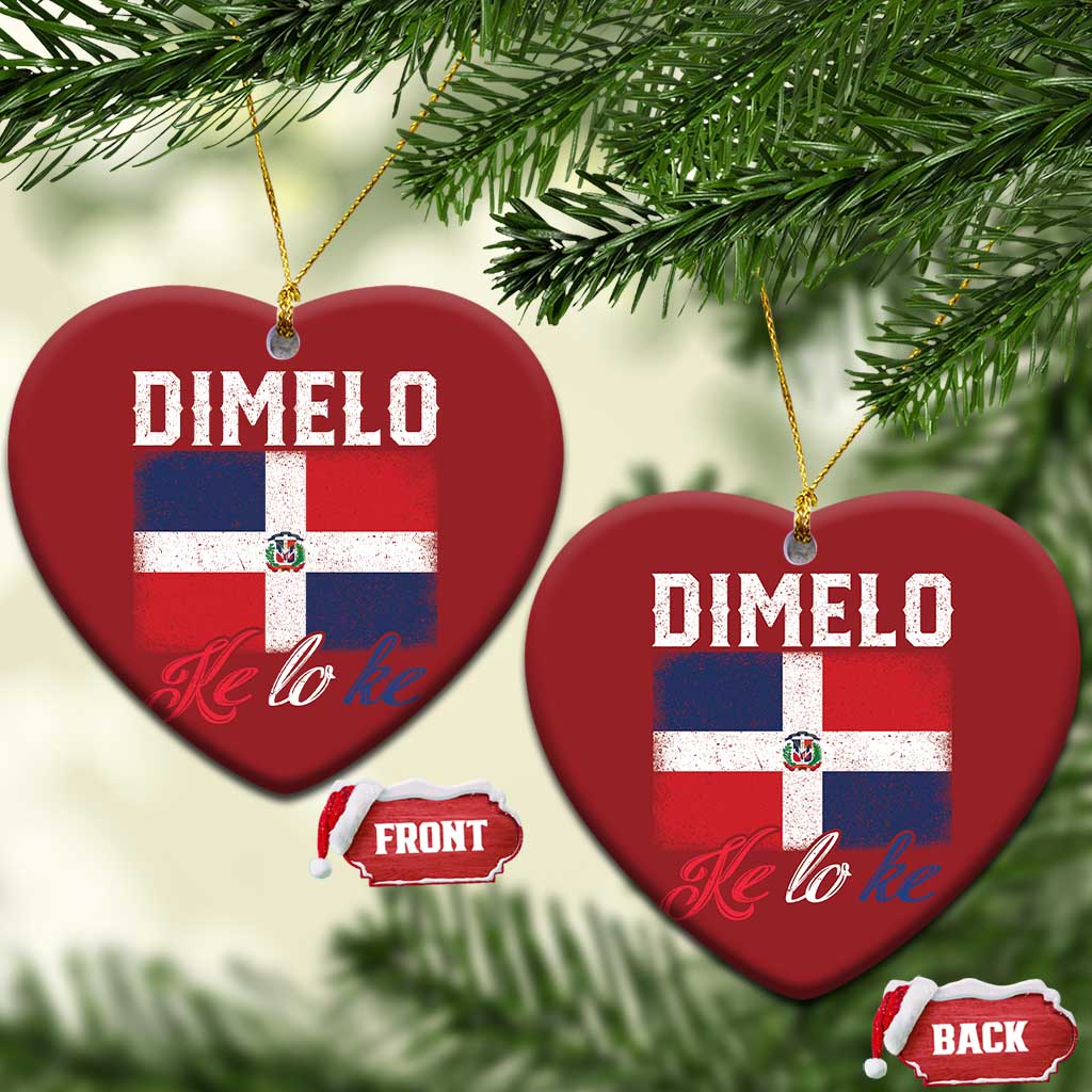 Dimelo Ke Lo Ke Dominican Republic Flag Christmas Ornament TS10 Heart Red Print Your Wear