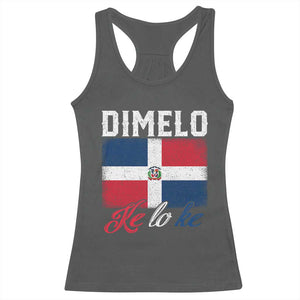 Dimelo Ke Lo Ke Dominican Republic Flag Racerback Tank Top TS10 Dark Heather Print Your Wear