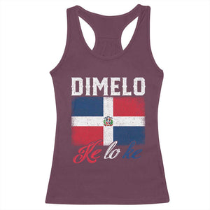 Dimelo Ke Lo Ke Dominican Republic Flag Racerback Tank Top TS10 Maroon Print Your Wear