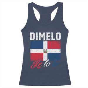 Dimelo Ke Lo Ke Dominican Republic Flag Racerback Tank Top TS10 Navy Print Your Wear