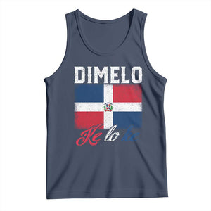Dimelo Ke Lo Ke Dominican Republic Flag Tank Top TS10 Navy Print Your Wear