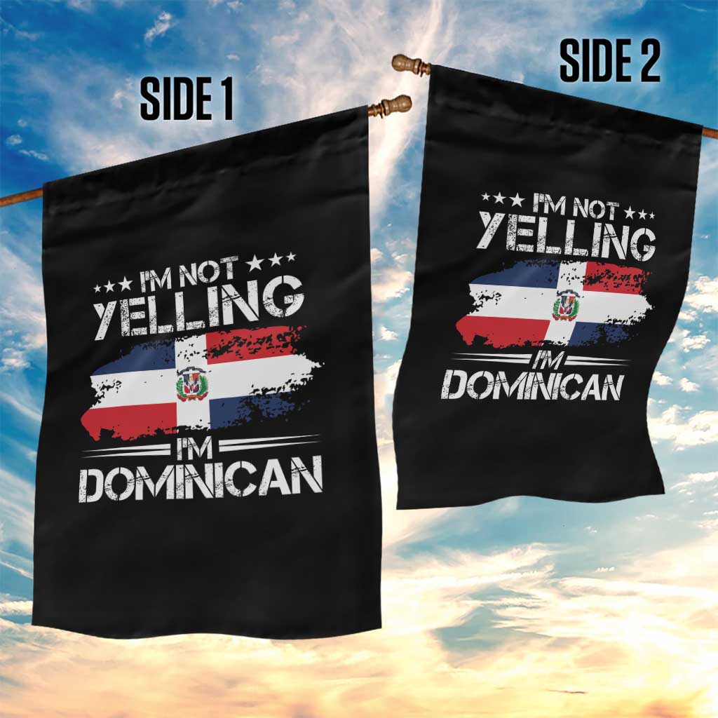 Funny I'm Not Yelling I Am Just Dominican Garden Flag Vintage DR Flag TS10 Print Your Wear