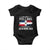 Funny I'm Not Yelling I Am Just Dominican Baby Onesie Vintage DR Flag TS10 Black Print Your Wear