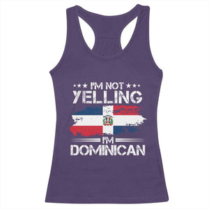 Funny I'm Not Yelling I Am Just Dominican Racerback Tank Top Vintage DR Flag TS10 Purple Print Your Wear