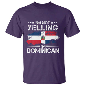 Funny I'm Not Yelling I Am Just Dominican T Shirt Vintage DR Flag TS10 Purple Print Your Wear