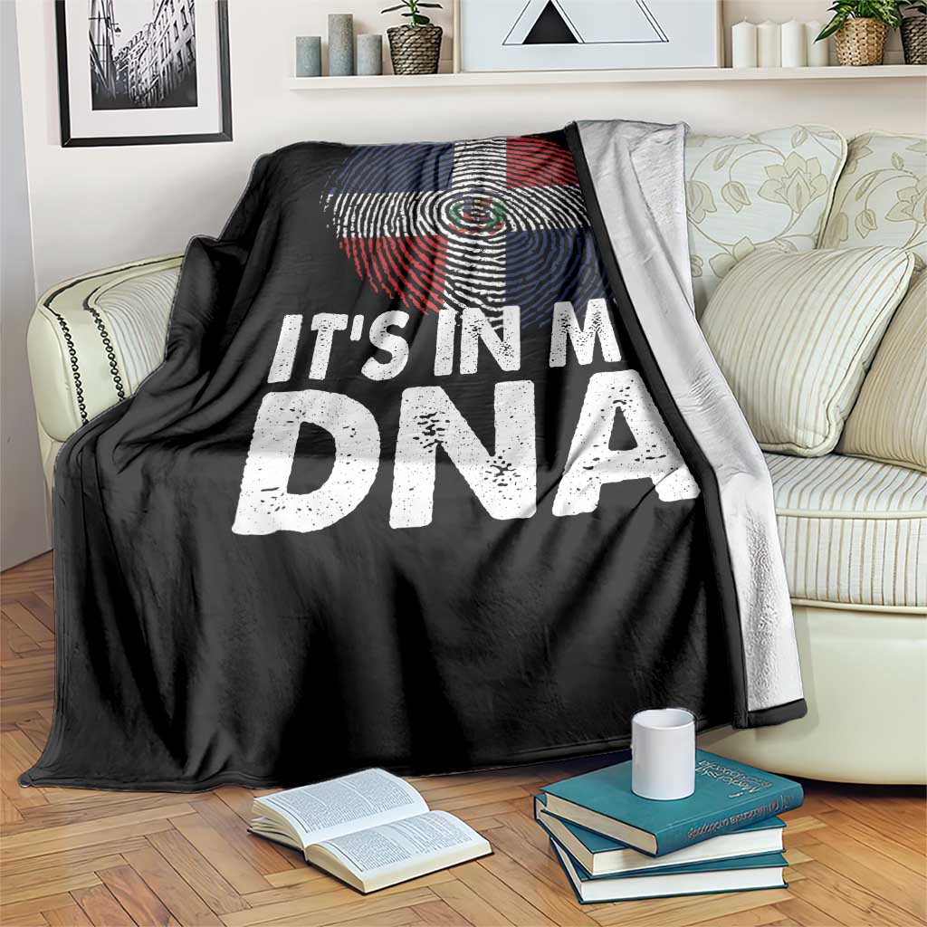 It's in My DNA Dominican Flag Throw Blanket TS10 Print Your Wear