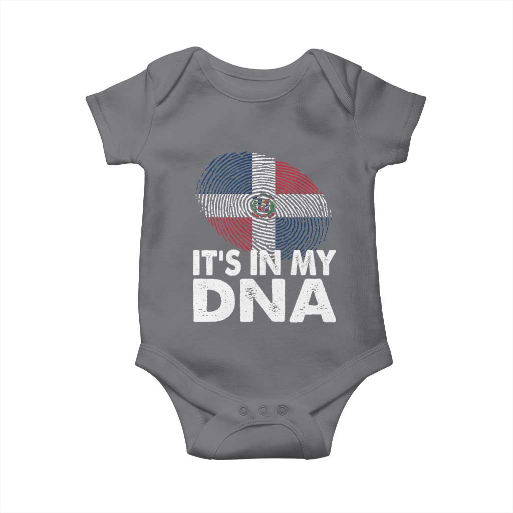 It's in My DNA Dominican Flag Baby Onesie TS10 Charcoal Print Your Wear