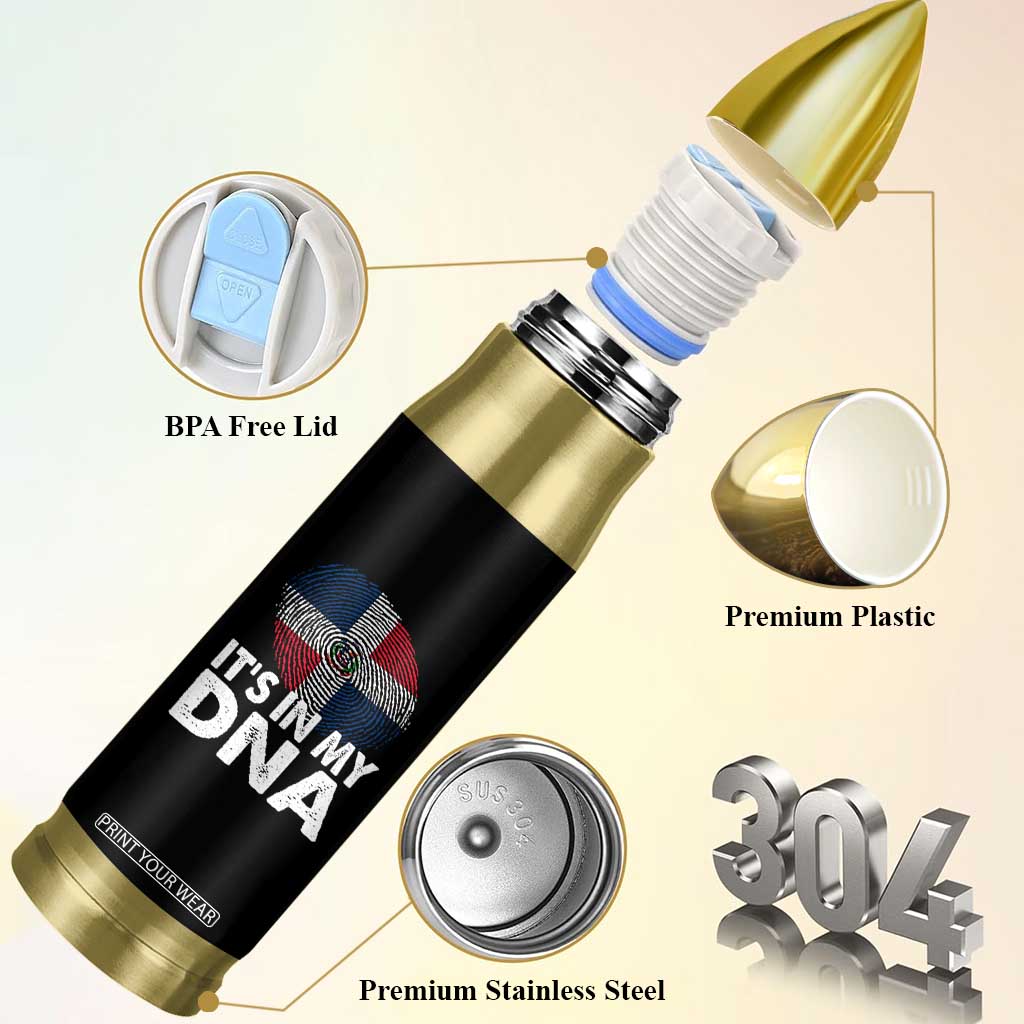 It's in My DNA Dominican Flag Bullet Tumbler TS10 Print Your Wear