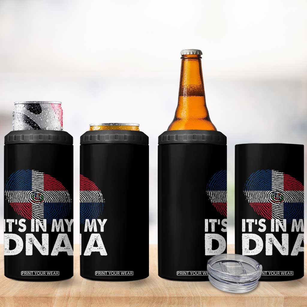 It's in My DNA Dominican Flag 4 in 1 Can Cooler Tumbler TS10 Print Your Wear
