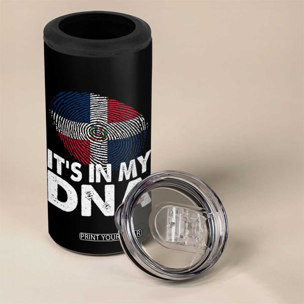 It's in My DNA Dominican Flag 4 in 1 Can Cooler Tumbler TS10 Print Your Wear