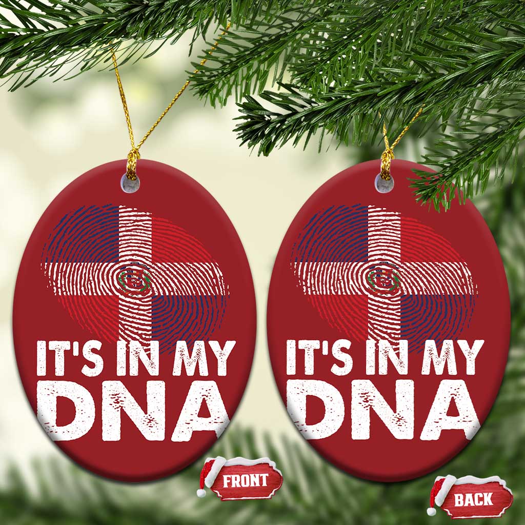 It's in My DNA Dominican Flag Christmas Ornament TS10 Oval Red Print Your Wear