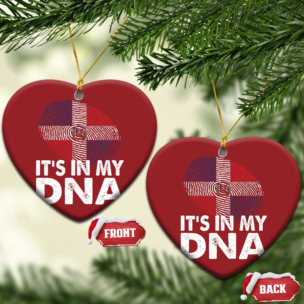 It's in My DNA Dominican Flag Christmas Ornament TS10 Heart Red Print Your Wear