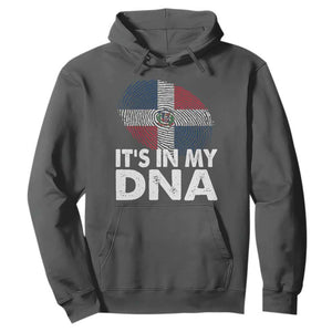 It's in My DNA Dominican Flag Hoodie TS10 Dark Heather Print Your Wear
