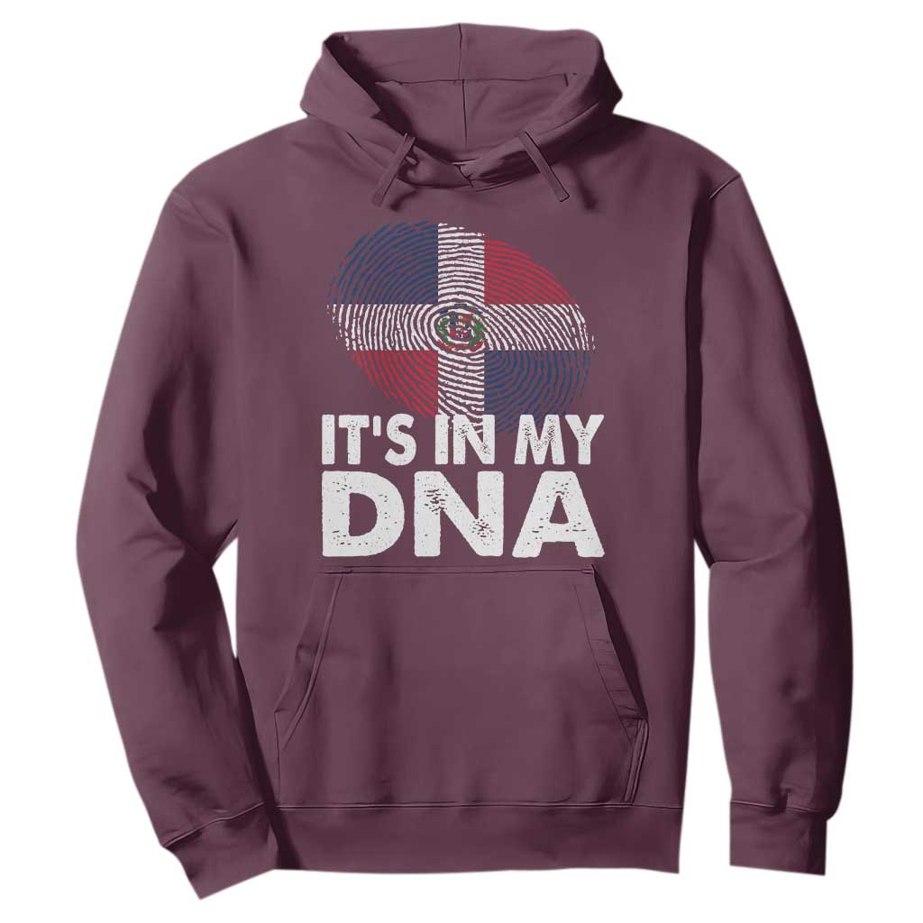 It's in My DNA Dominican Flag Hoodie TS10 Maroon Print Your Wear