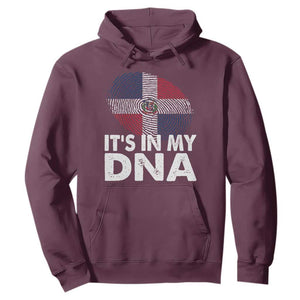 It's in My DNA Dominican Flag Hoodie TS10 Maroon Print Your Wear