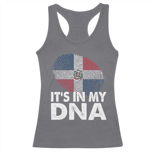 It's in My DNA Dominican Flag Racerback Tank Top TS10 Charcoal Print Your Wear