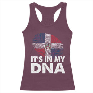 It's in My DNA Dominican Flag Racerback Tank Top TS10 Maroon Print Your Wear