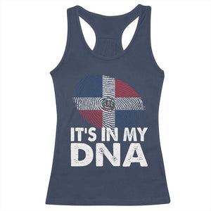 It's in My DNA Dominican Flag Racerback Tank Top TS10 Navy Print Your Wear
