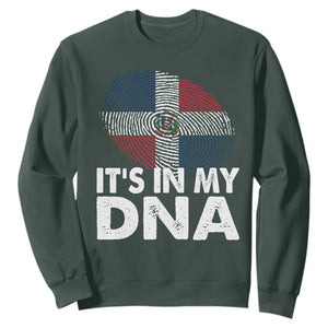It's in My DNA Dominican Flag Sweatshirt TS10 Dark Forest Green Print Your Wear