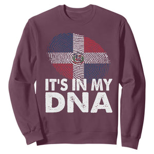 It's in My DNA Dominican Flag Sweatshirt TS10 Maroon Print Your Wear