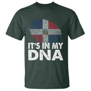 It's in My DNA Dominican Flag T Shirt TS10 Dark Forest Green Print Your Wear