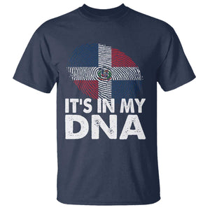 It's in My DNA Dominican Flag T Shirt TS10 Navy Print Your Wear