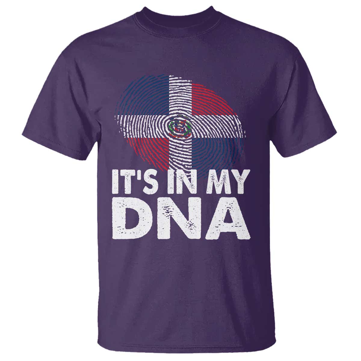 It's in My DNA Dominican Flag T Shirt TS10 Purple Print Your Wear