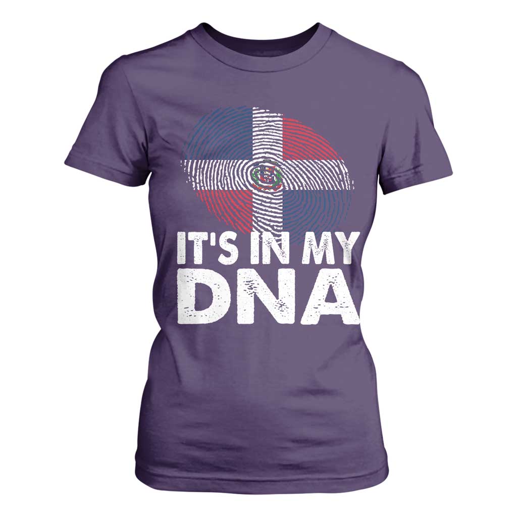 It's in My DNA Dominican Flag T Shirt For Women TS10 Purple Print Your Wear